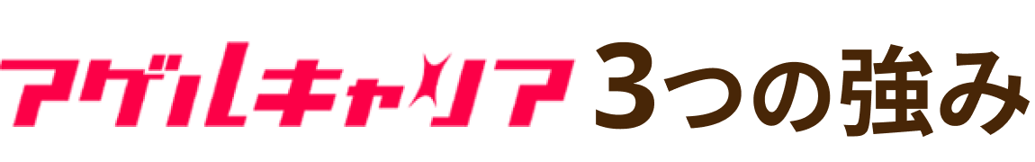 アゲルキャリア3つの強み
