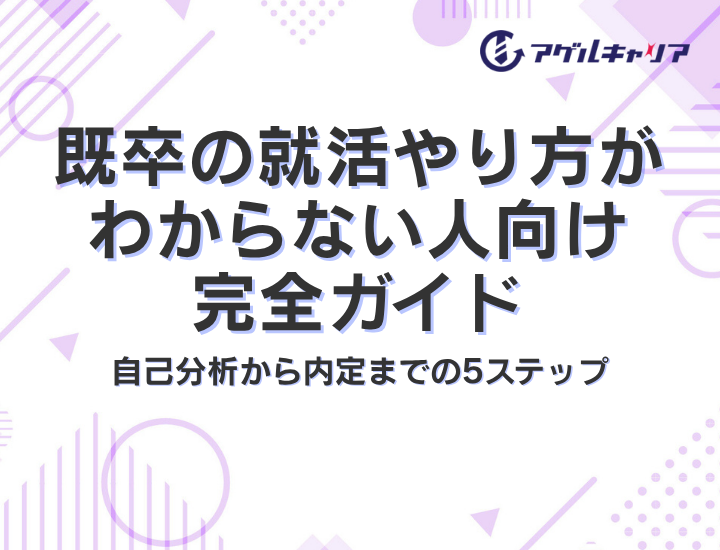 既卒の就活やり方がわからない人向け完全ガイド｜自己分析から内定までの5ステップ